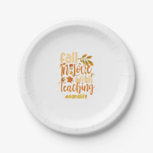 Assiettes En Carton Tomber Amoureux De L'Enseignement Paraprofessionne