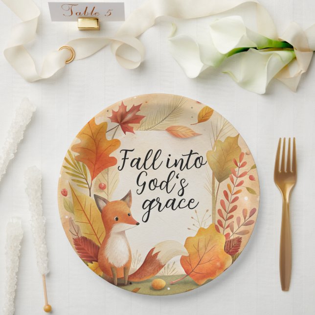 Assiettes En Carton Tomber dans la grâce de Dieu (Mariage)