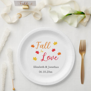 Assiettes En Carton Tomber dans l'amour