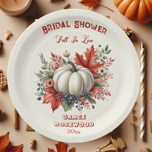 Assiettes En Carton Tombez Amoureux de la Campagne aux Citrouilles Rus