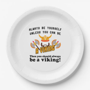 Assiettes En Carton Toujours être un viking