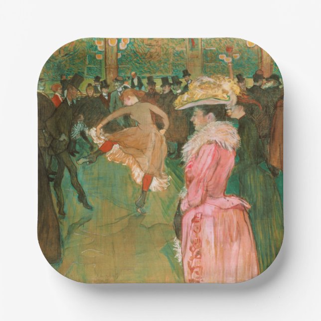 Assiettes En Carton Toulouse-Lautrec - Au Rouge, La Danse (Recto)
