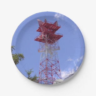 Assiettes En Carton Tour de télécom radio relais micro-ondes