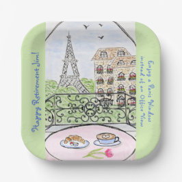 Assiettes En Carton Tour Eiffel capricieuse RETRAITE