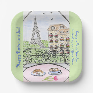 Assiettes En Carton Tour Eiffel capricieuse RETRAITE