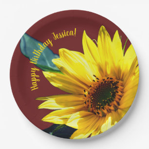 Assiettes En Carton Tournesol