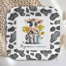 Tournesol de vache mignonne Ferme moderne Animal 1