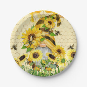 Assiettes En Carton Tournesol Gnome
