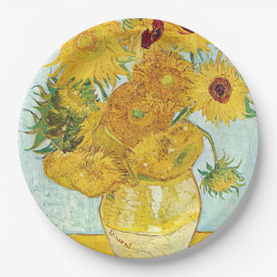 Assiettes En Carton tournesol par Vincent Van Gogh, post impressionnis