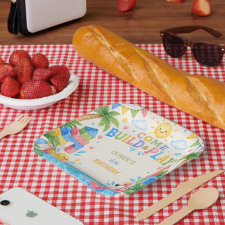 Assiettes En Carton Tous âges, Blocs de construction enfants anniversa