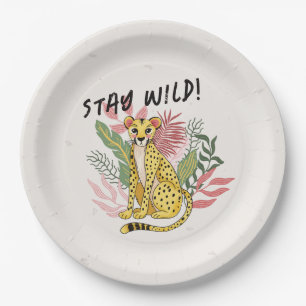 Assiettes En Carton Tous les fêtards, Anniversaire des enfants guépard