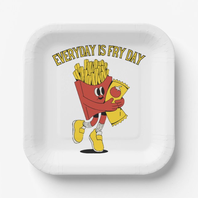 Assiettes En Carton Tous les jours, c'est la fête (Recto)
