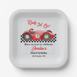 Assiettes En Carton Tout âge Anniversaire Red Race Parfait Partir