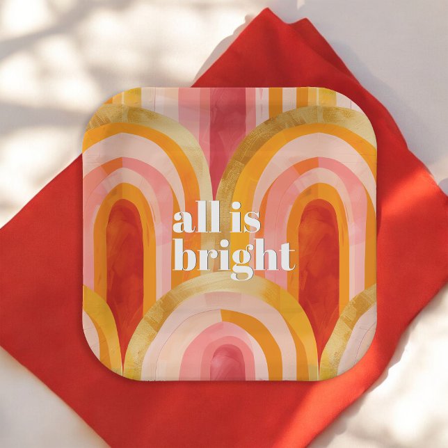 Assiettes En Carton Tout est Bright Whimsical Festin Noël (Créateur téléchargé)