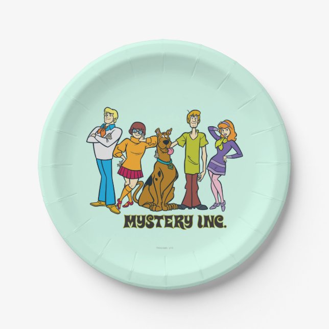 Assiettes En Carton Toute la bande 12 Mystery Inc (Devant)