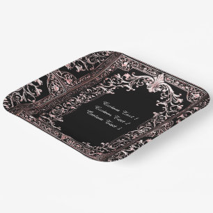 Assiettes En Carton Toute Occasion Rose Gold Frame