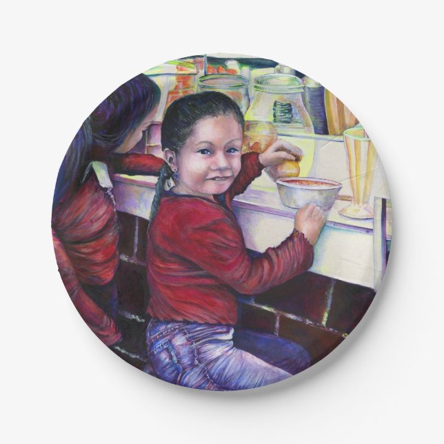 Assiettes En Carton Toutes les bonnes filles ont de la glace (Devant)