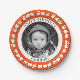 Assiettes En Carton Toy Train Baby Photo