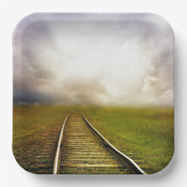 Assiettes En Carton Traces ferroviaires
