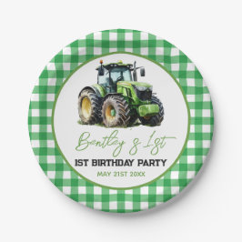Assiettes En Carton Tracteur 1er anniversaire Fun Farm