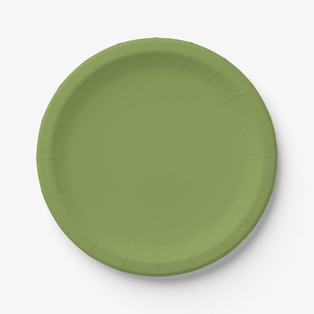 Assiettes En Carton Traditionnel - Plaques de papier vert souple (Devant)