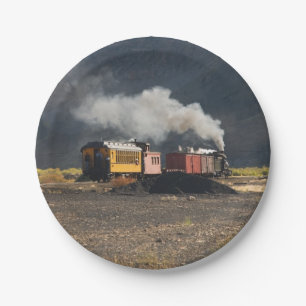 Assiettes En Carton Train à vapeur