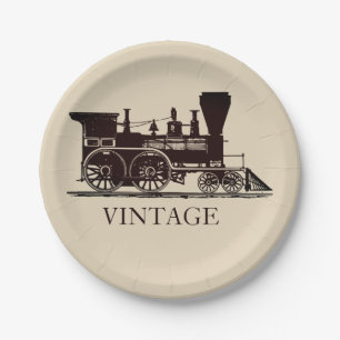 Assiettes En Carton Train à vapeur 1859
