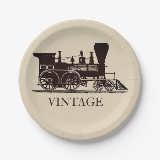 Assiettes En Carton Train à vapeur 1859