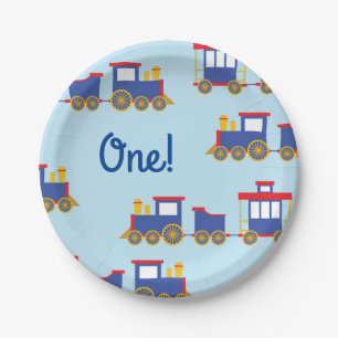Assiettes En Carton Train Cute Choo-Choo 1er anniversaire Thème de f