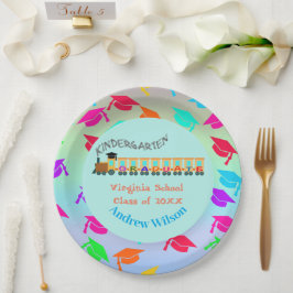 Assiettes En Carton Train de fin d'études coloré