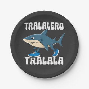 Assiettes En Carton Tralalero Tralala Funny Shark Meme