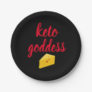 Assiettes En Carton Tranche de fromage Keto Goddess