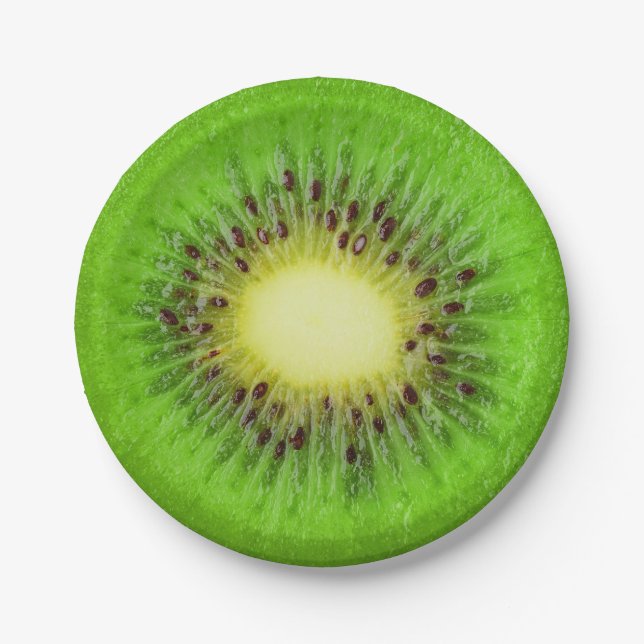 Assiettes En Carton tranche de Kiwi (Devant)
