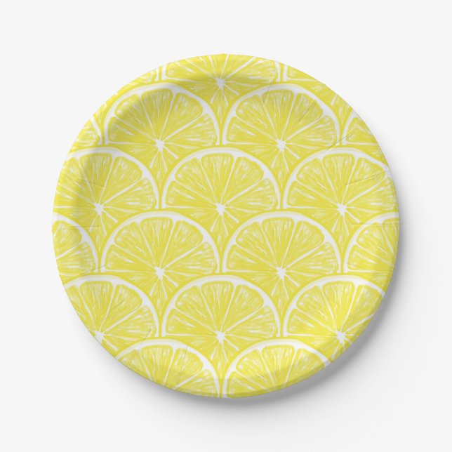 Assiettes En Carton Tranches de citron (Devant)