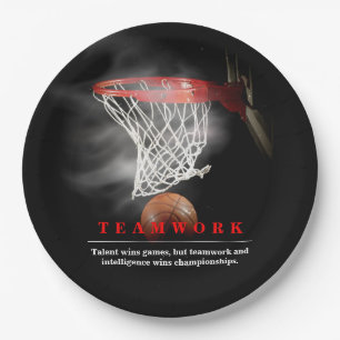 Assiettes En Carton Travail d'équipe Basketball Motivationnel Inspiran
