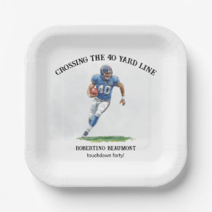 Assiettes En Carton Traverser 40 Yard American Football 40e anniversai