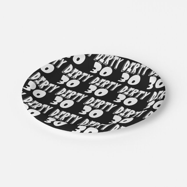 Assiettes En Carton Trente Anniversaire Soeur Trente 30ème (Angle)