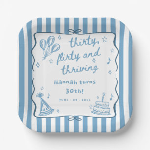 Assiettes En Carton Trente, flirt, et 30e anniversaire prospère