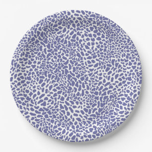 Assiettes En Carton Très Peri Leopard Spot Motif