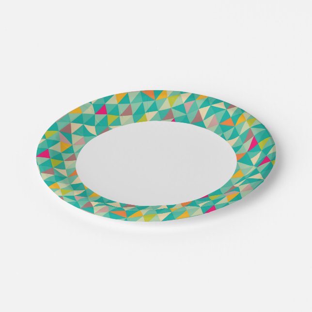 Assiettes En Carton Triangles motif (Angle)