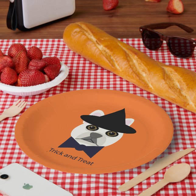 ASSIETTES EN CARTON TRICK ET TRAITER FRANCHIE (Pique-nique)