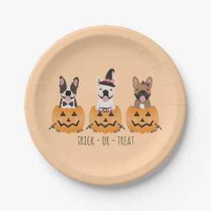 Assiettes En Carton Trick Ou Treat Citrouille