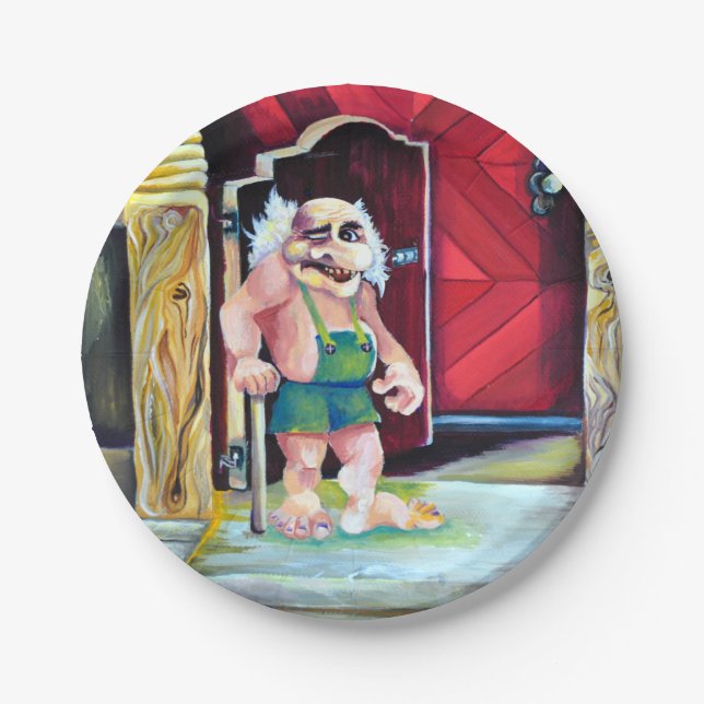 Assiettes En Carton Troll scandinave - Equinus (Devant)