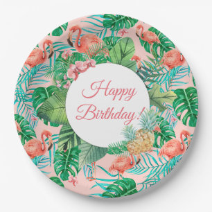 Assiettes En Carton Tropical personnalisé