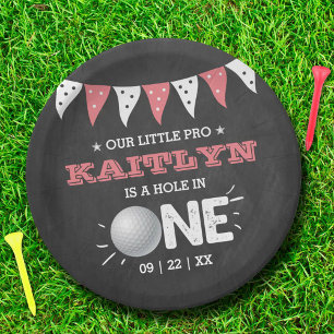Assiettes En Carton Trou en une fille Golf 1er anniversaire Par tee