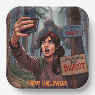 Assiettes En Carton Trouver Bigfoot Sasquatch Selfie