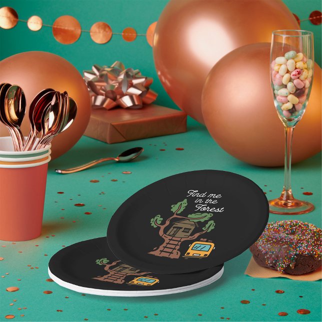 Assiettes En Carton Trouvez-Moi Dans La Forêt (Créateur téléchargé)