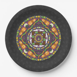 Assiettes En Carton Trucs et traitements Mandala Plaque papier
