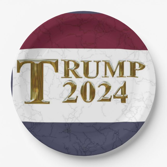 ASSIETTES EN CARTON TRUMP 2024 (Devant)