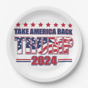 Assiettes En Carton Trump 2024 : Reprendre l'Amérique